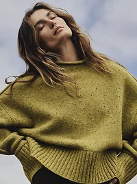 Italian Wool-Blend Utility Sweater