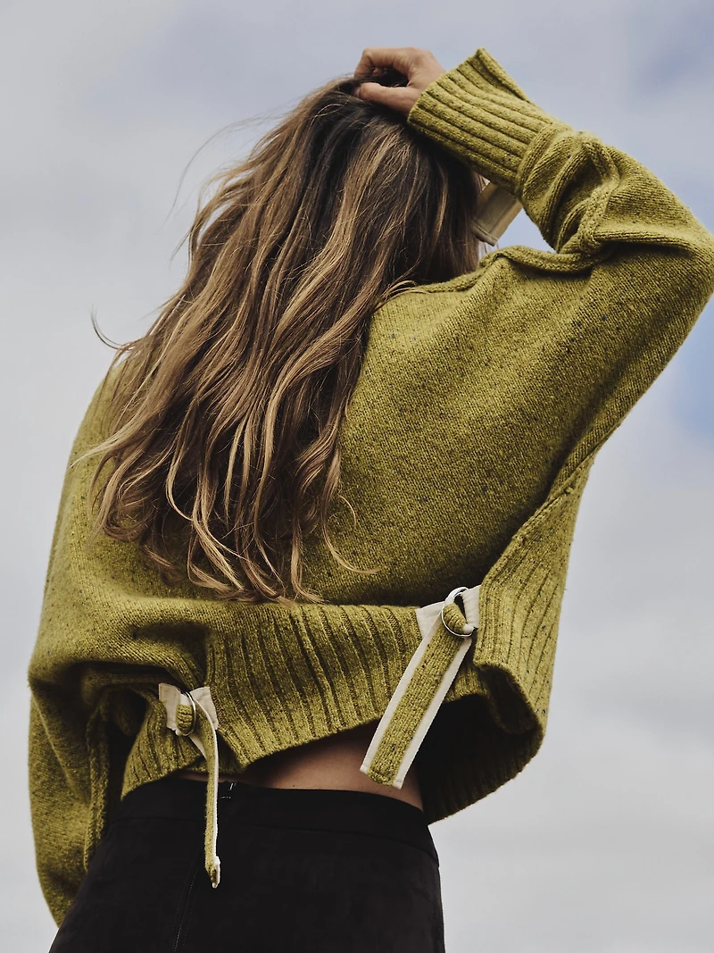 Italian Wool-Blend Utility Sweater