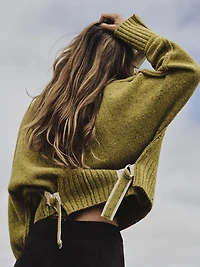 Italian Wool-Blend Utility Sweater