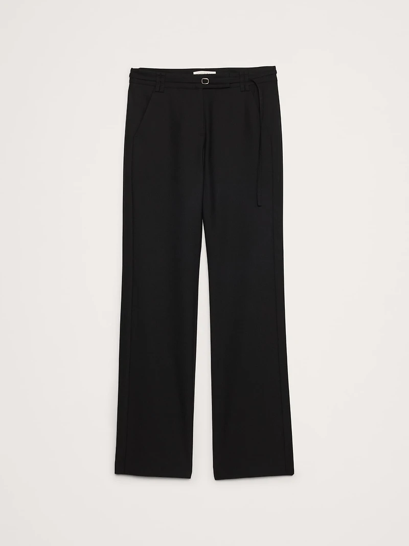Mid-Rise Straight Flannel Pant