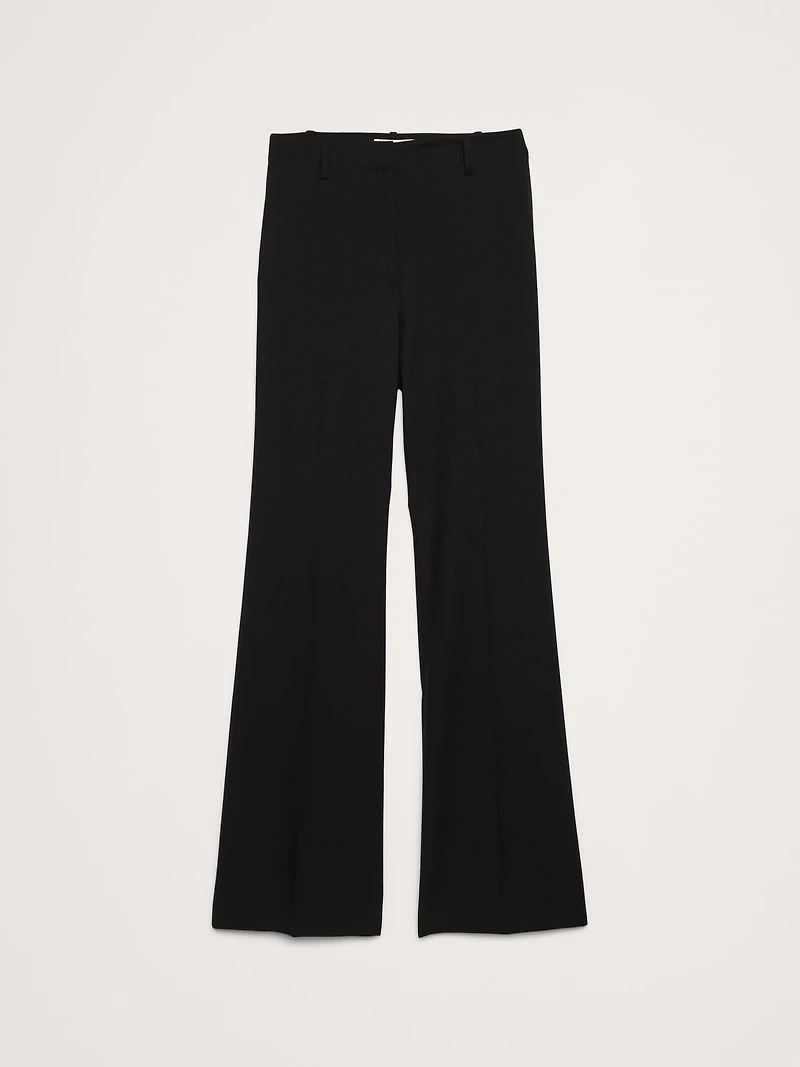 High-Rise Flare Italian Lightweight Wool Pant
