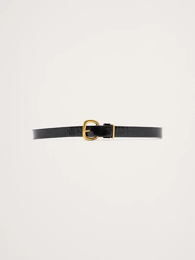 Patent Leather Knotted Belt