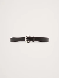 Topstitch Leather Tapered Belt