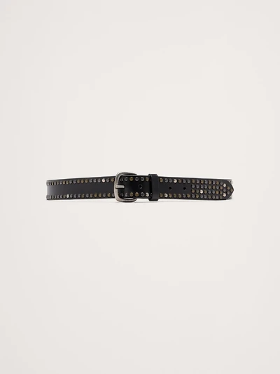 Studded Leather Belt