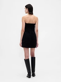 Corduroy Strapless Mini Dress
