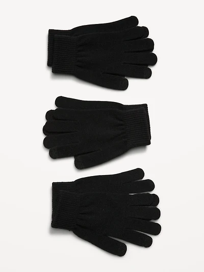 Knit Gloves 3-Pack for Women