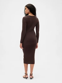 CashSoft Rib Midi Sweater Dress