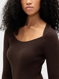 CashSoft Rib Midi Sweater Dress