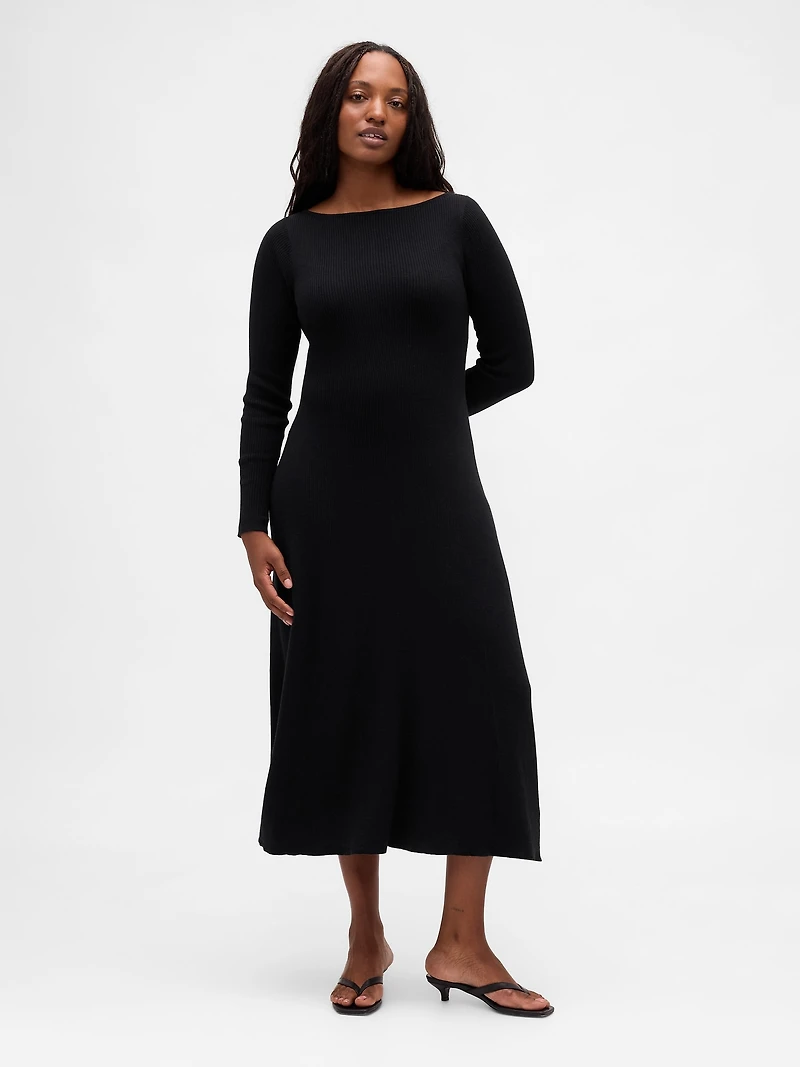 Lightweight CashSoft Rib Maxi Sweater Dress