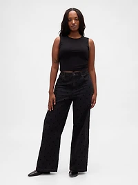 High Rise Stride Wide-Leg Jeans