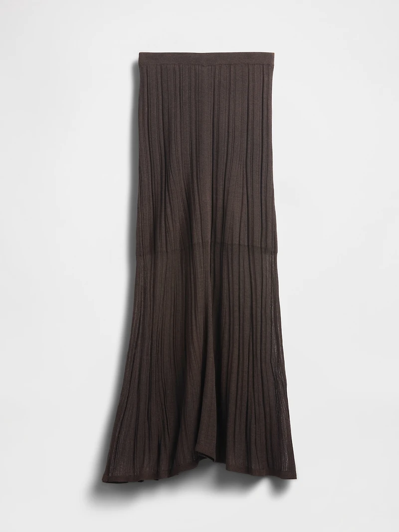 Sheer Maxi Sweater Skirt