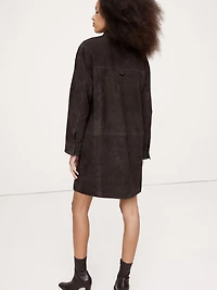 Suede Popover Shift Dress