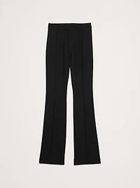 High-Rise Skinny Flare Stretch Wool-Blend Pant