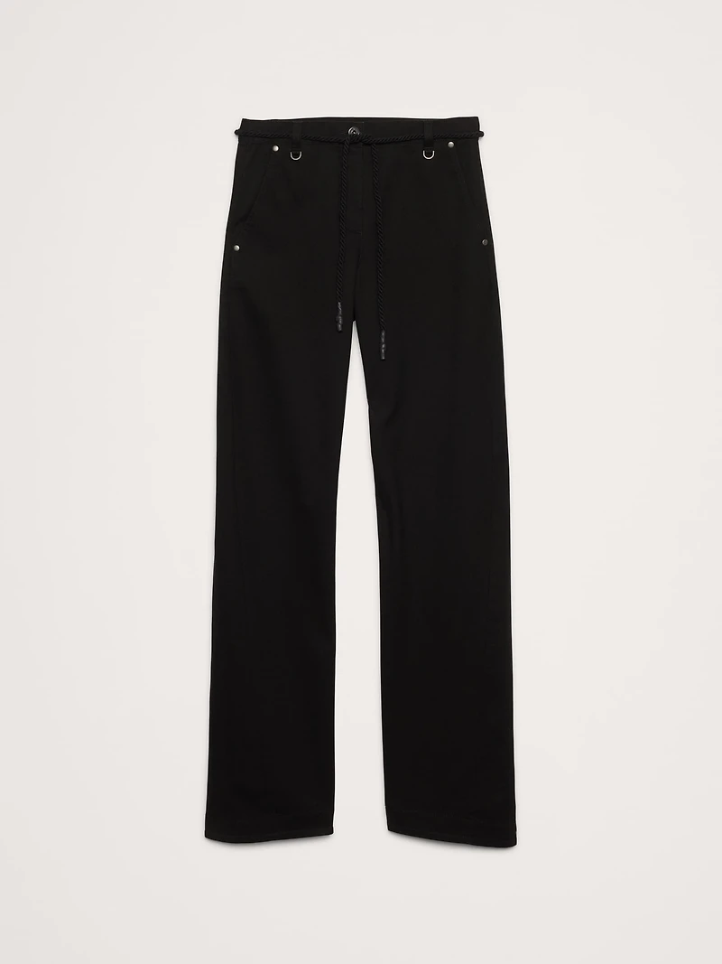 Mid-Rise Twisted Straight Pant