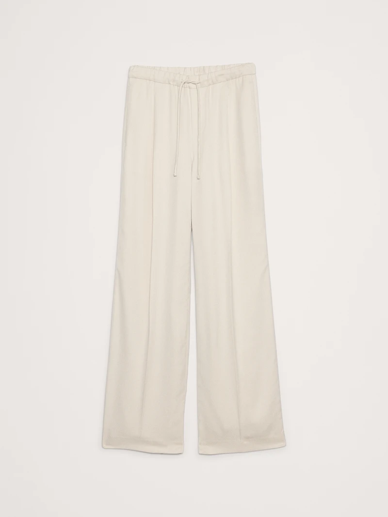 High-Rise Wide-Leg Drapey TENCEL™ Pull-On Pant