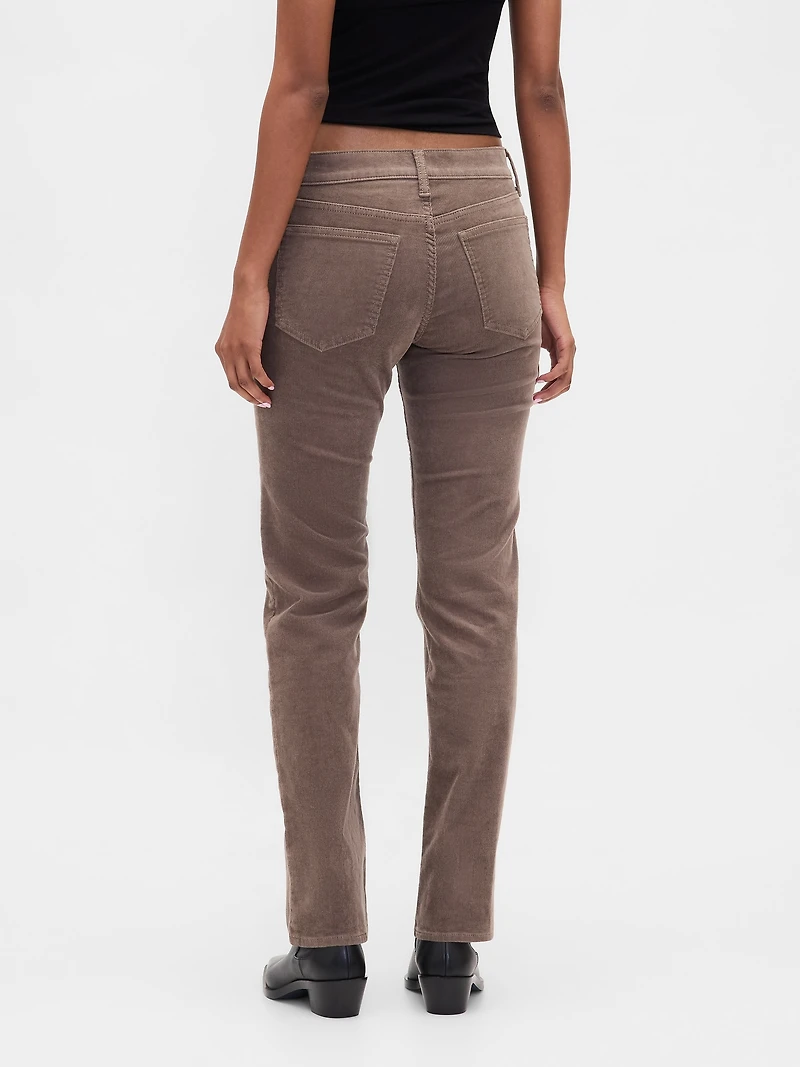 Low Rise Corduroy '90s Slim Straight Pants