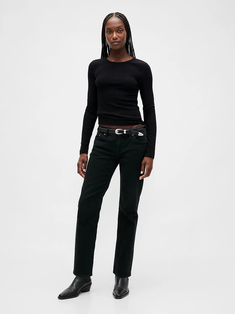 Pointelle Rib T-Shirt