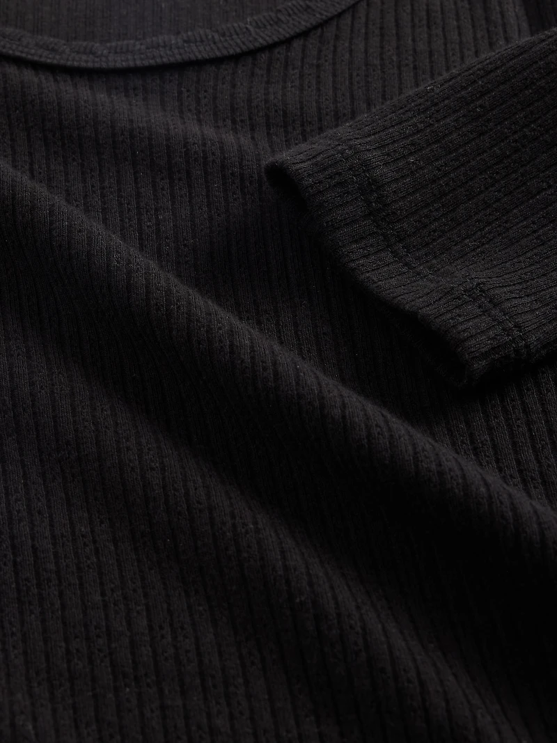 Pointelle Rib T-Shirt