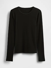 Pointelle Rib T-Shirt