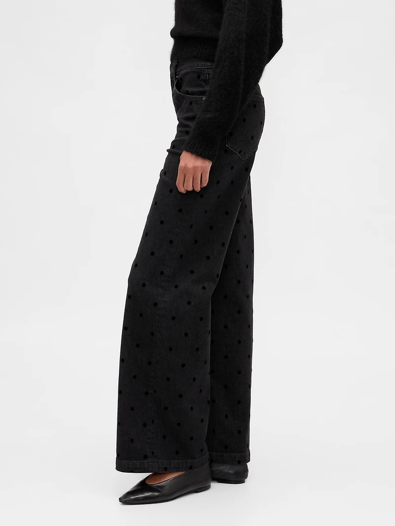 High Rise Stride Wide-Leg Jeans