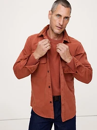 Standard-Fit Cotton Twill Overshirt
