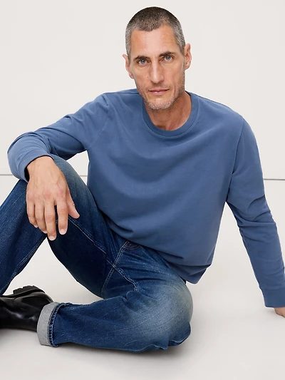 Sueded Cotton Long-Sleeve T-Shirt