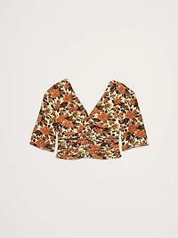 Matte Silk Ruched Top