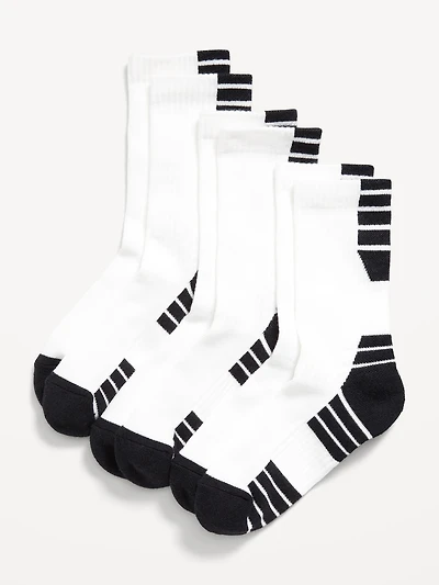 Crew Go-Dry Basketball Socks 3-Pack for Boys