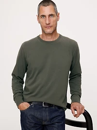 Sueded Cotton Long-Sleeve T-Shirt