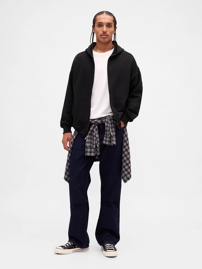 Adult Heavyweight Oversized Zip Hoodie