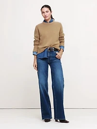 Oversized Midweight Cashmere Crew-Neck Sweater