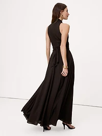 Stretch-Crepe Maxi Dress