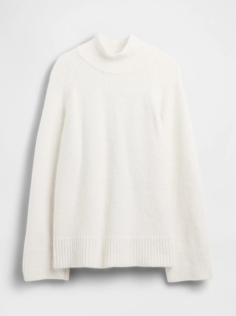 Fuzzy Oversized Turtleneck Sweater