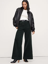 Ultra-High Rise Wide-Leg Corduroy Pant