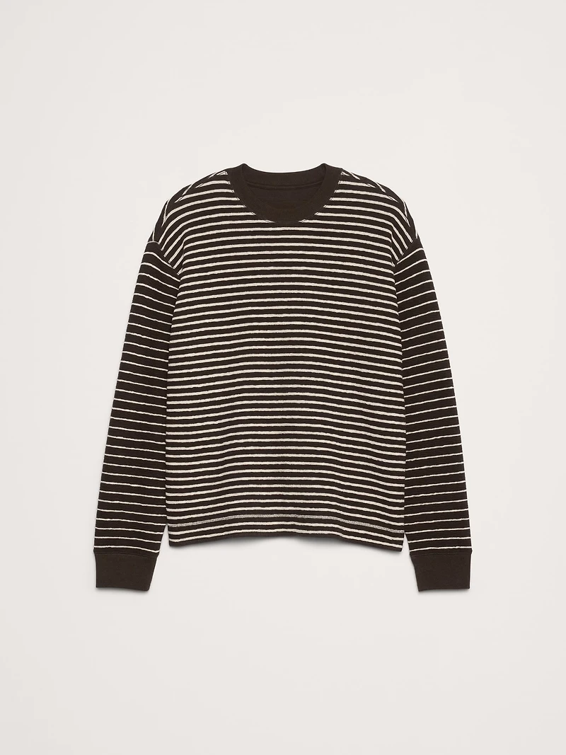 Mixed Stripe Relaxed Jersey T-Shirt