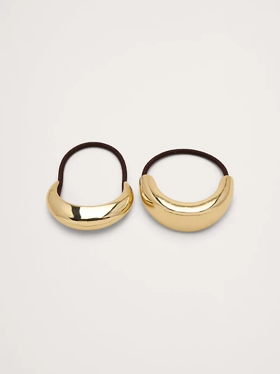 Metal Accent Hair Tie 2-Pack