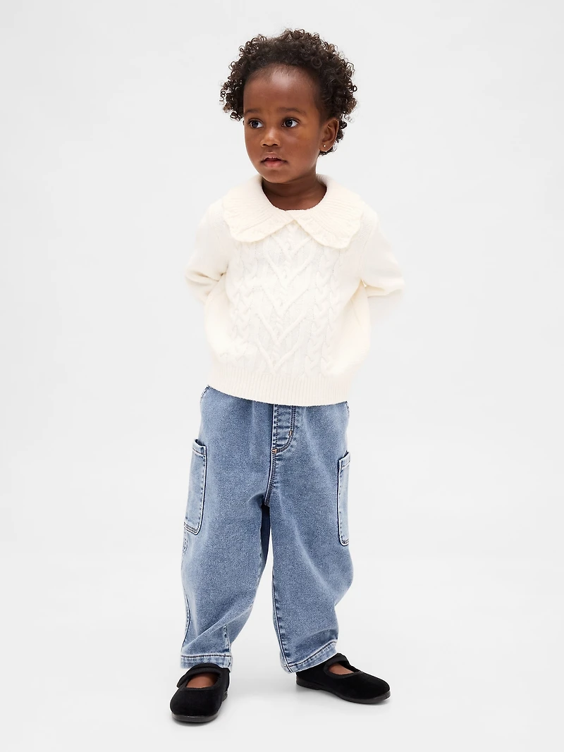 Jean coupe baril en tricot pour Bébé et Tout-petit