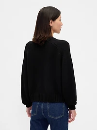 Cotton-Blend Relaxed Crewneck Sweater