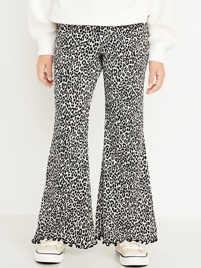 Textured Knit Flare Leggings for Girls