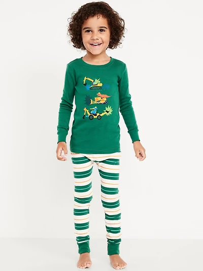 Pyjama 4 pièces ajusté à imprimé pour Tout-petit et Bébé