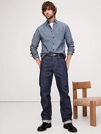 Standard-Fit Chambray Shirt
