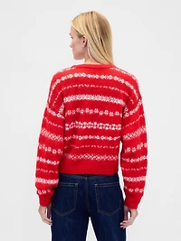 Fuzzy Oversized Crewneck Sweater