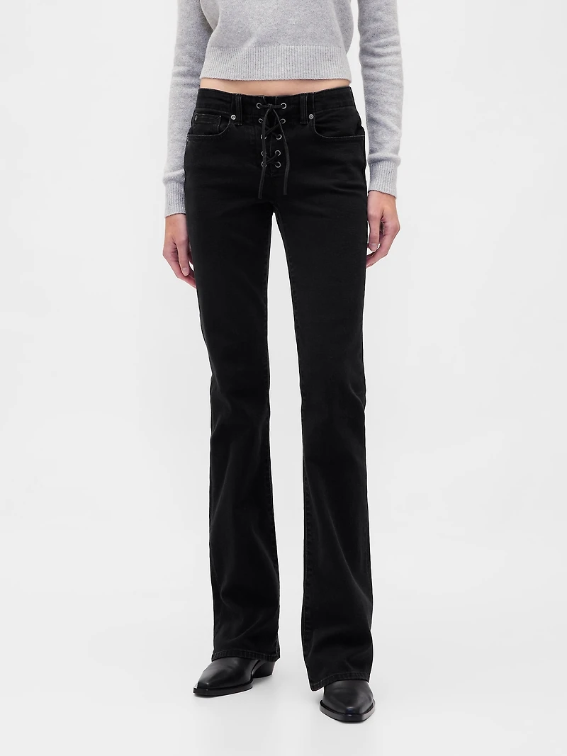 Low Rise Long & Lean Lace-Up Jeans