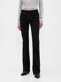 Low Rise Long & Lean Lace-Up Jeans
