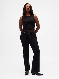 Low Rise Long & Lean Lace-Up Jeans