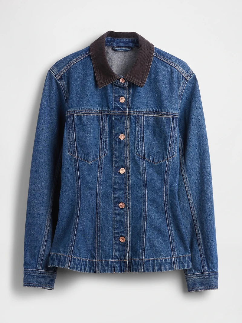 Fitted Longline Denim Jacket