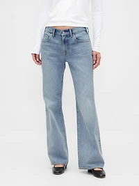Mid Rise Rigid Relaxed Flare Jeans