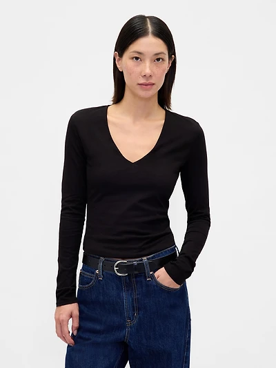 CloseKnit Jersey V-Neck T-Shirt