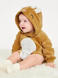 Long-Sleeve Critter Velvet One-Piece Romper for Baby
