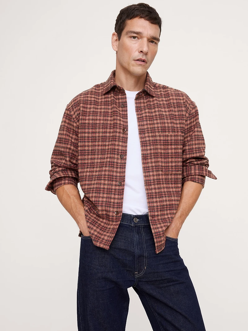 Relaxed-Fit Flannel Overshirt
